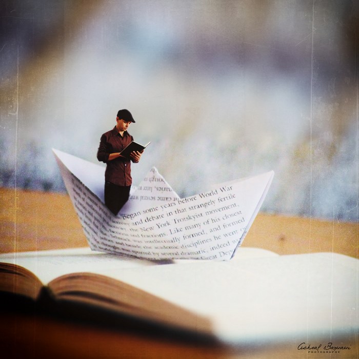 I think of life as a good book — surreal photography by Achraf Baznani
