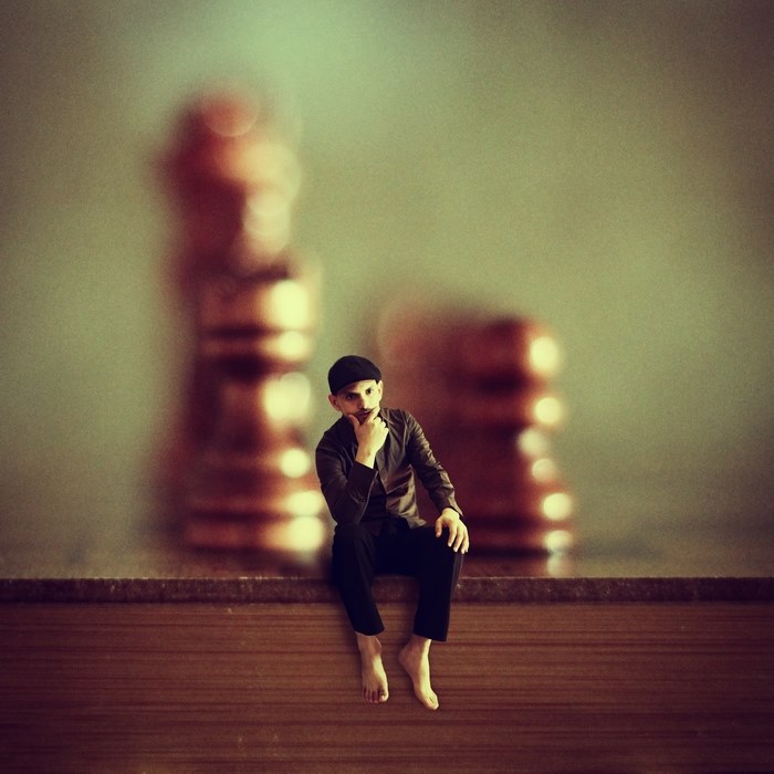 Thinking — surreal photography by Achraf Baznani